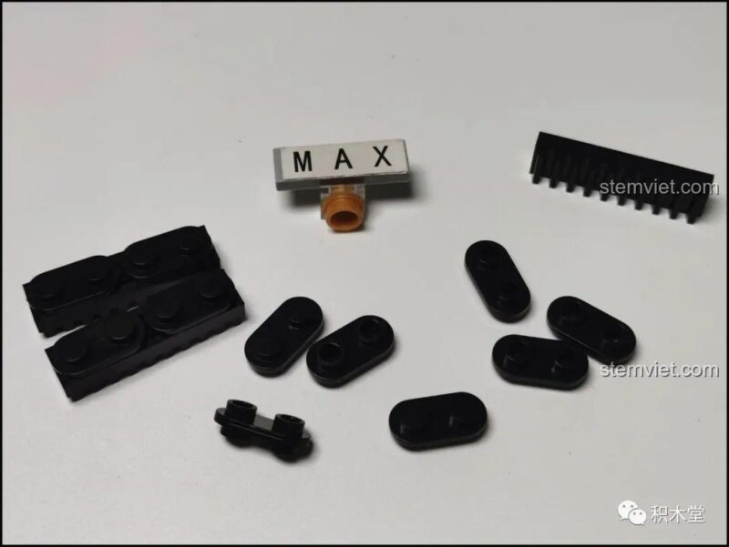 Cơ chế hoạt động của mái hiên có thể gập mở trên bộ lắp ghép Juhang Technology 86007 Quán Cà Phê Góc Phố, thể hiện tính năng tương tác độc đáo.