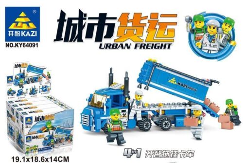 Bộ lắp ghép Vận Tải Đô Thị KAZI KY64091 cho bé trai 6 tuổi, đồ chơi lắp ráp chất lượng cao giá tốt