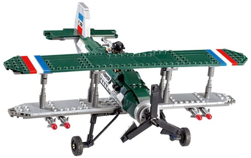 Mô hình lắp ráp máy bay chiến đấu Bristol F.2B KAZI KY82002, đồ chơi cho bé trai 6 tuổi.