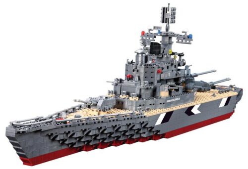 bộ lắp ráp Thiết giáp hạm Bismarck KAZI KY82012 chi tiết cao, món quà cho bé trai 6 tuổi yêu thích tàu chiến.