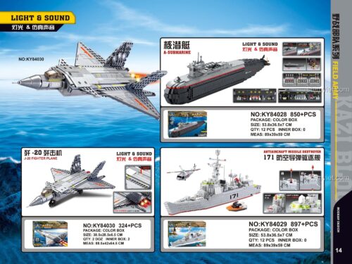 Hộp sản phẩm bộ lắp ghép KAZI KY84030 máy bay chiến đấu J-20, 324 chi tiết, có đèn và âm thanh, lựa chọn thay thế tiết kiệm cho LEGO®.
