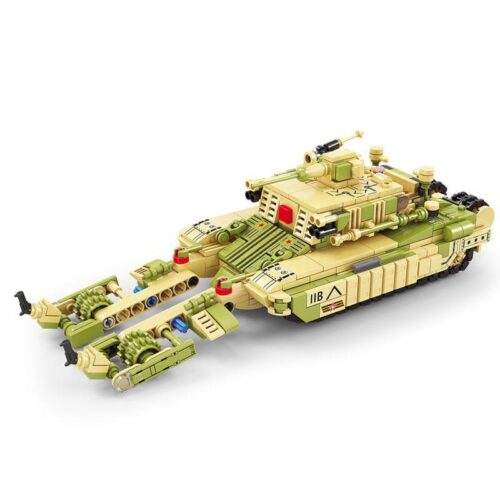 Mô hình xe tăng rà phá mìn BMR-3M từ bộ lắp ráp KAZI KY84122 cho bé trai 6 tuổi.