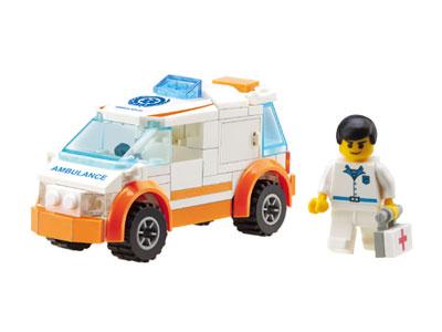 Mô hình đồ chơi lắp ráp xe cứu thương KAZI KY85011 và minifigure nhân viên y tế. Sản phẩm phù hợp cho con trai 6 tuổi, giá rẻ.