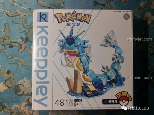 Hộp sản phẩm đồ chơi mô hình Pokémon Gyarados Keeppley B0110, quà tặng sáng tạo cho bé trai.