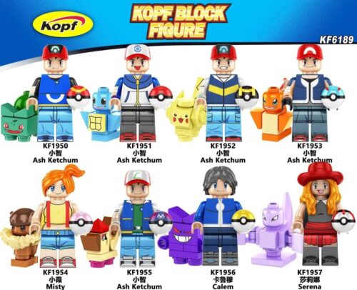 Bộ 8 Minifigures Pokemon Kopf KF6189, đồ chơi lắp ghép Pokemon cho bé trai bé gái 6 tuổi, giá tốt.