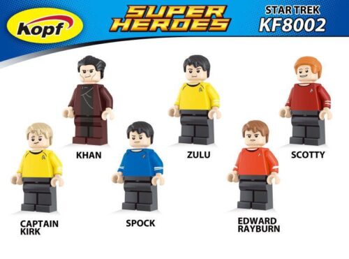 Bộ đồ chơi Minifigure Star Trek Kopf KF8002, bộ 8 nhân vật Star Trek cho bé trai 6 tuổi, giá tốt.