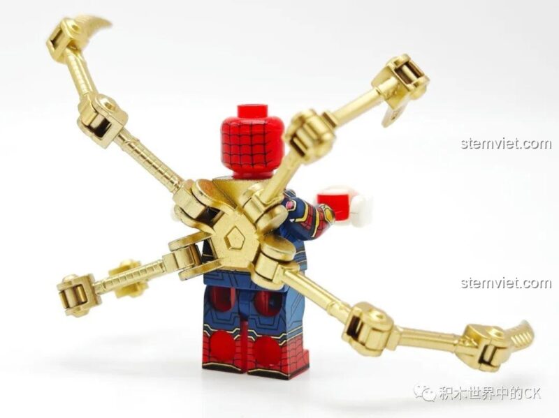 Minifigure Người Nhện Sắt không mặt nạ từ bộ đồ chơi Koruit KT1069, đồ chơi mô hình Nhân vật Spider-Man, giá tốt.
