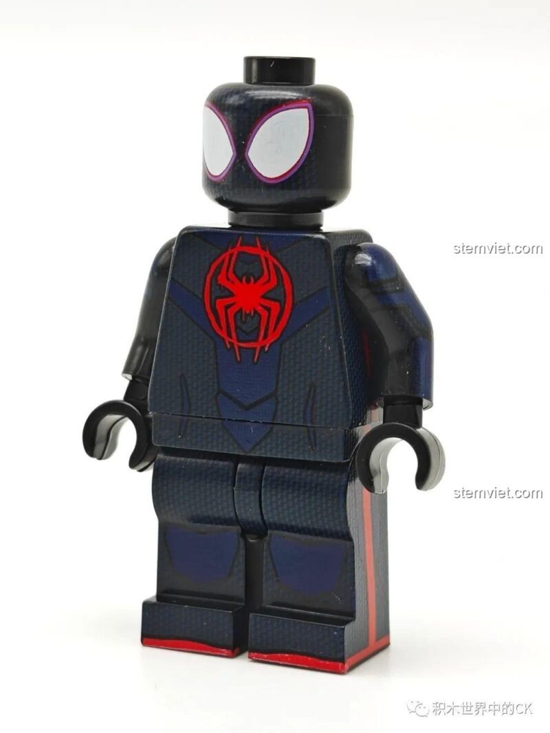 Minifigure Miles Morales trong bộ lắp ghép Spider-Man Koruit KT1069, chi tiết sắc nét, chất liệu ABS an toàn cho bé trai 6 tuổi