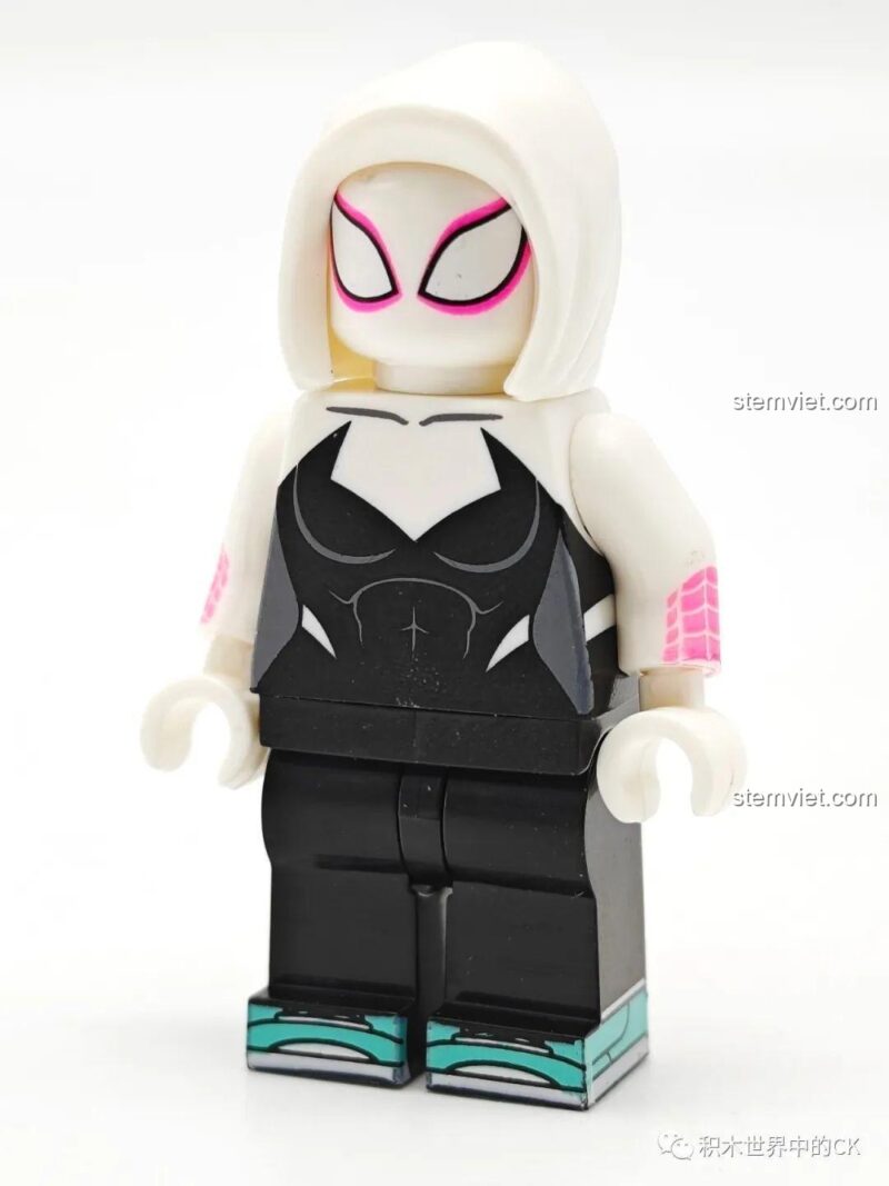 Mặt sau của minifigure Người Nhện Đột Biến trong set đồ chơi Nhân vật Spider-Man Koruit KT1069, tương thích LEGO®.
