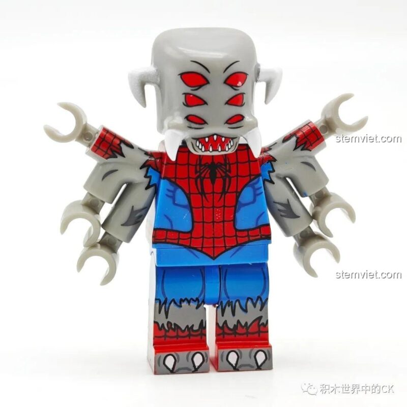 Minifigure Mutant Spider-Man với nhiều cánh tay trong bộ lắp ghép Spider-Man Koruit KT1069, chi tiết tinh xảo, chất lượng đảm bảo