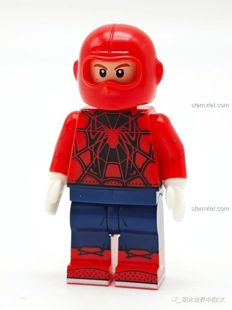 Mặt sau của minifigure Peni Parker từ set đồ chơi Nhân vật Spider-Man Koruit KT1069, tương thích LEGO®.