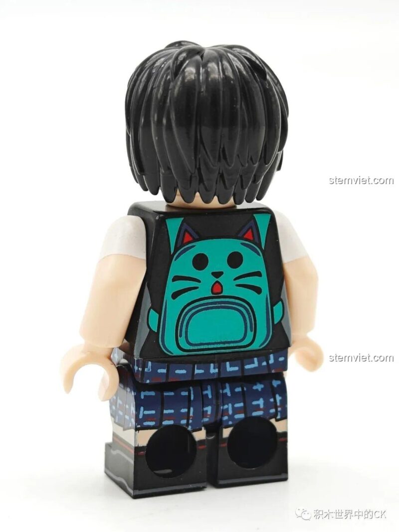 Mặt sau của minifigure Người Nhện Sắt với cánh tay cơ khí từ set đồ chơi Nhân vật Spider-Man Koruit KT1069, tương thích LEGO®.