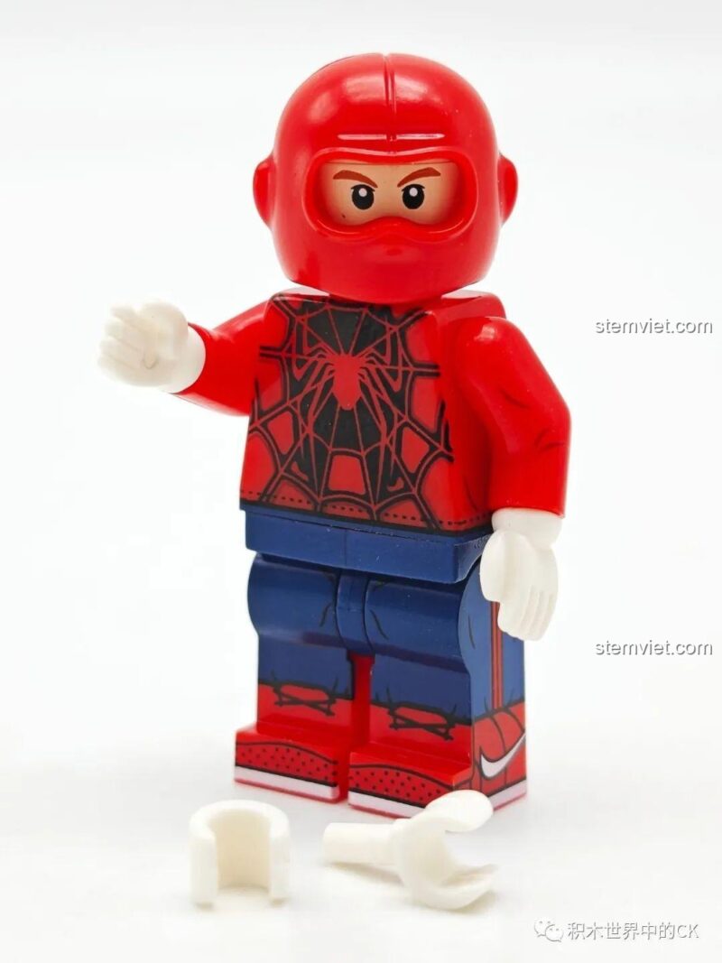 Minifigure Người Nhện Đấu Trường từ bộ đồ chơi Koruit KT1069, đồ chơi mô hình Nhân vật Spider-Man, chất lượng cao cấp.