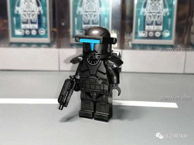 Ảnh review chi tiết minifigure Koruit XP-370 Lính Commando Xám, Biệt đội Clone Commando Koruit.