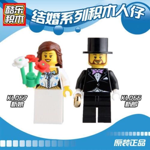 Bộ đồ chơi Kule Blocks KL066 Minifigure Cô Dâu Chú Rể Đám Cưới, chất lượng cao, giá tốt cho bé trai, bé gái 6 tuổi