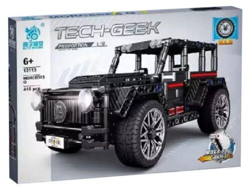 Bộ lắp ghép Xe địa hình Mercedes G KUYU MOXING 10113 tỉ lệ 1:10 có động cơ kéo lùi, phù hợp bé trai 6 tuổi, giá tốt.