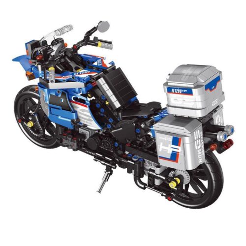 Bộ lắp ghép Leier 50008 Mô tô tuần tra BMW R1200GS Rallye tỉ lệ 1:8, 922 mảnh, đồ chơi mô hình xe máy BMW R1200GS cho bé trai 8 tuổi, giá tốt.