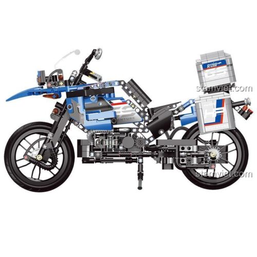 Đồ chơi mô hình Xe mô tô BMW R1200GS Leier 50008, bộ lắp ghép 922 mảnh, tỉ lệ 1:8, góc nhìn ngang, phù hợp bé trai 8 tuổi, tiết kiệm.