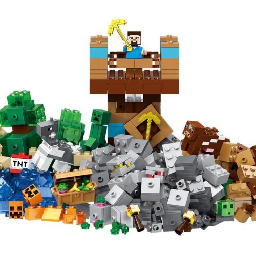 Bộ lắp ghép LELE 33075 Hộp Chế Tạo Minecraft với 723 mảnh, đồ chơi sáng tạo cho bé trai 6 tuổi.