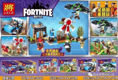 Bộ lắp ráp LELE 36061 chủ đề game Fortnite Battle cho con trai 6 tuổi. Đồ chơi mô hình Cảnh chiến đấu Fortnite giá rẻ, chất lượng.