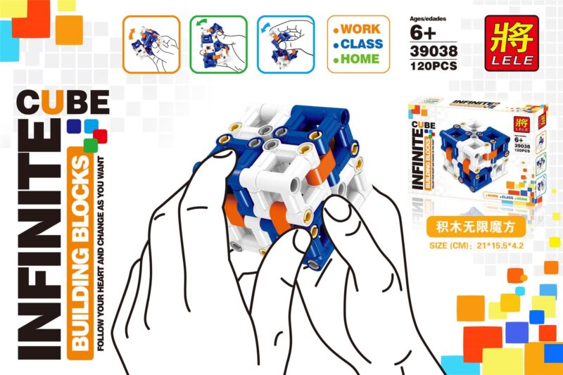 Bộ lắp ghép Khối Lập Phương Vô Cực LELE 39038, đồ chơi fidget technic 120 mảnh cho bé trai và bé gái từ 6 tuổi, giúp giảm stress, giá rẻ.