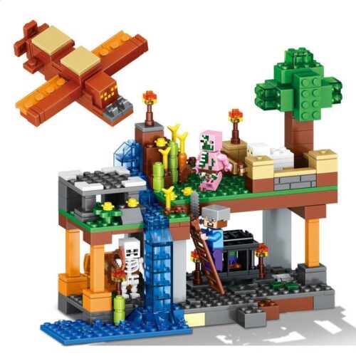 bộ lắp ghép Thế giới Minecraft LELE 79256, đồ chơi xếp hình cho bé trai 6 tuổi, giá rẻ