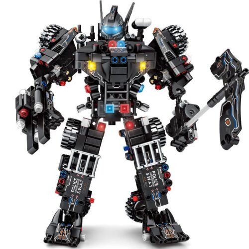 Mô hình Robot Đặc Nhiệm SWAT của bộ lắp ráp LeYi 81062 Robot Biến Hình Xe Bọc Thép Đặc Nhiệm SWAT dành cho bé trai 6 tuổi.