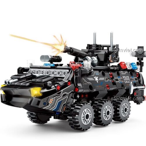 Mô hình Xe Bọc Thép của đồ chơi mô hình LeYi 81062, biến hình từ Robot SWAT.