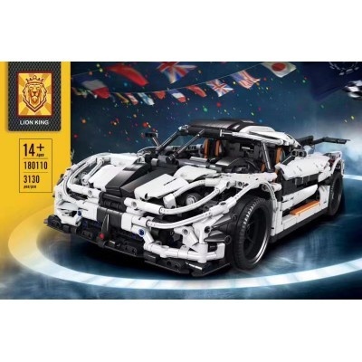 Hộp đồ chơi lắp ráp siêu xe Koenigsegg One:1 LION KING 180110, 3130 chi tiết, cho bé trai 14+ tuổi, giá rẻ.