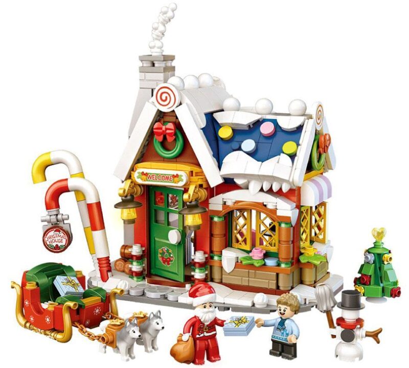 Bộ lắp ghép Ngôi nhà Giáng Sinh LOZ 1223, đồ chơi lắp ráp Nhà ông già Noel cho bé trai bé gái 6 tuổi, mô hình Giáng Sinh giá tốt, chi tiết tinh xảo.