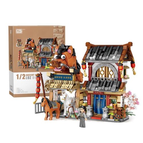 bộ lắp ghép Quán Trọ Phố Cổ Trung Hoa LOZ 1243, đồ chơi mô hình kiến trúc cổ cho bé trai bé gái 6 tuổi, giá tốt