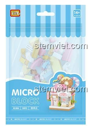 Bao bì đồ chơi xếp hình LOZ 8604 Tiệm Bánh Kẹo, chất lượng cao