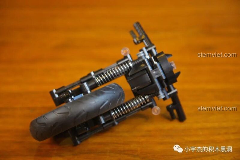 Lắp ráp hệ thống treo và bánh trước cho đồ chơi mô hình technic Lucky Star 50025.
