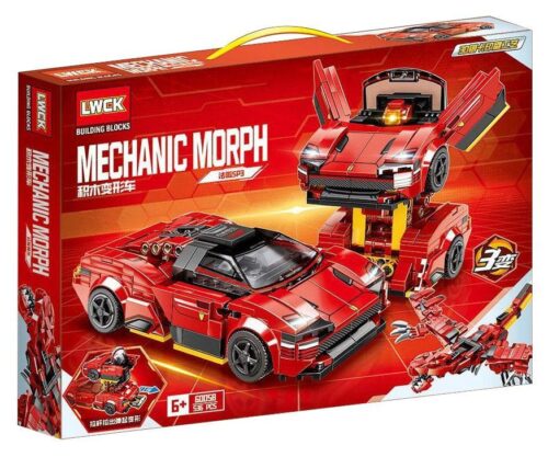 Bộ lắp ghép Xe Biến Hình Cơ Khí Ferrari SP3 LWCK 60058, đồ chơi lắp ráp xe đua biến hình cho bé trai 6 tuổi, giá tốt, chất lượng cao