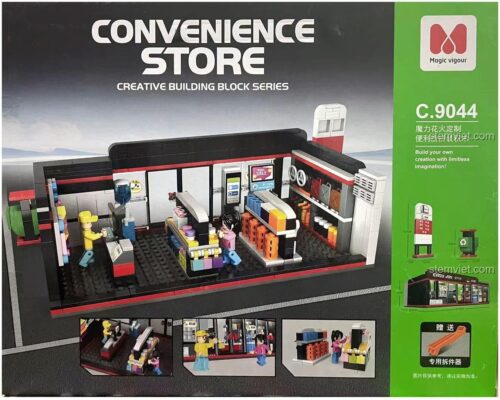 Đồ chơi lắp ráp C.9044 Mô hình cửa hàng tiện lợi 447 mảnh, Magic Vigour C.9044 Cửa hàng tiện lợi Easy Joy, chi tiết sống động, kích thước mô hình