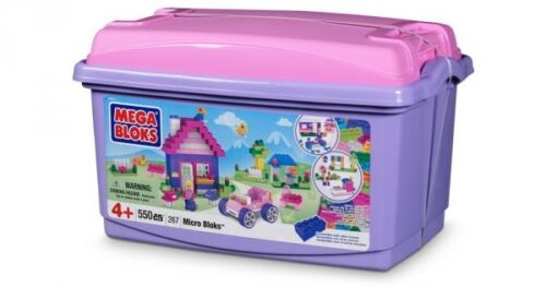Bộ xếp hình Mega Bloks 267 Micro Bloks cho bé gái 4 tuổi, hộp đồ chơi lắp ghép chất lượng cao, giá tốt