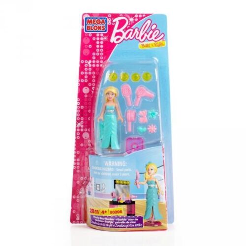 Bộ đồ chơi Búp bê Barbie Ngôi Sao Điện Ảnh Mega Bloks 80206, gồm 28 chi tiết, phù hợp cho bé gái 4 tuổi. Món đồ chơi lắp ghép giá rẻ giúp bé thỏa sức sáng tạo.