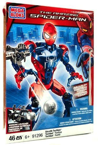 Bộ lắp ghép Người Nhện Stealth Techbot Mega Bloks 91296, đồ chơi mô hình Người Nhện Cơ Giáp cho bé trai 6 tuổi, giá tốt.