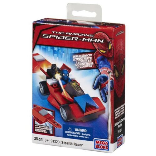 Bộ lắp ghép Mega Bloks 91323 Xe đua tàng hình Người Nhện cho bé trai 6 tuổi, có động cơ kéo lùi, giá tốt