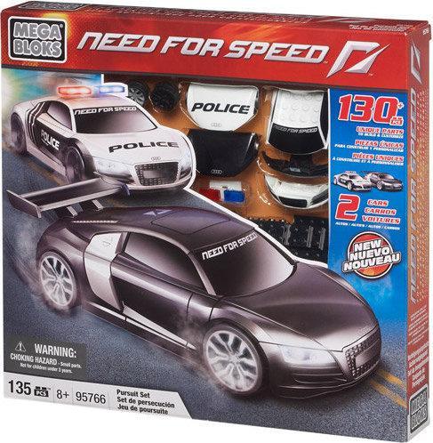 Bộ lắp ráp Mega Bloks 95766 Xe Audi R8 cảnh sát và xe đua, đồ chơi mô hình cho bé trai 8 tuổi, giá tốt.
