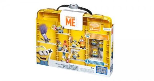 Hộp trưng bày Minions Mega Bloks DNC19, bộ đồ chơi 28 mảnh ghép, chứa 24 minifigures Minions, phù hợp bé trai và bé gái 5 tuổi, giá tốt