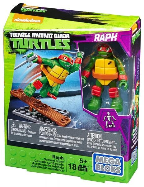 Hộp bộ đồ chơi Ninja Rùa Raphael Mega Bloks DPW76, đồ chơi mô hình giá rẻ cho bé trai 5 tuổi.