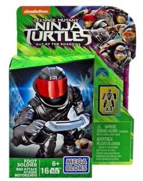 Hộp đồ chơi lắp ráp Mega Bloks DRM97 Foot Soldier từ phim Ninja Rùa. Món đồ chơi giá rẻ cho bé trai 6 tuổi.