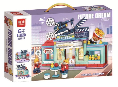 Hộp bộ lắp ghép Rạp chiếu phim MINGDI 10172. Đồ chơi cho bé gái 6 tuổi, giá rẻ, gồm 456 mảnh ghép.
