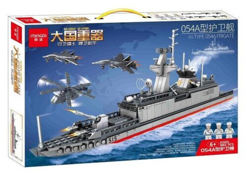 Bộ lắp ghép Mingdi K0125 Tàu Hộ Vệ Type 054A, đồ chơi mô hình tàu chiến hiện đại cho bé trai 6 tuổi, có kèm máy bay trực thăng và máy bay chiến đấu, giá tốt