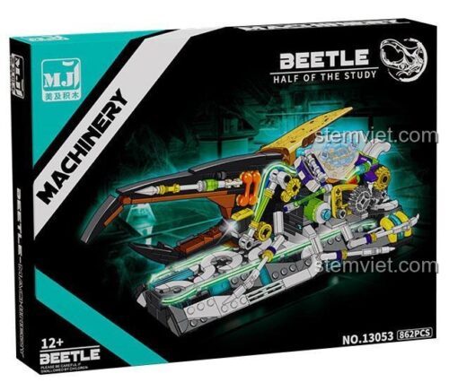 Mô hình hoàn thiện của bộ lắp ráp Bọ Hung Hercules Bán Cơ Khí MJ 13053, một đồ chơi mô hình steampunk độc đáo cho con trai 12 tuổi.