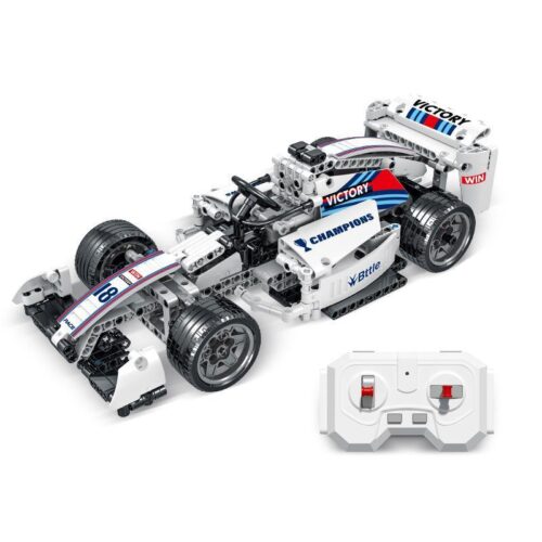 Mô hình xe đua F1 MORK 025004 điều khiển từ xa, bộ lắp ráp Technic cho bé trai 6 tuổi.