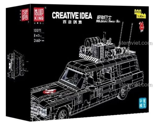 Hộp bộ lắp ghép Mould King 10071 Xe Ecto-1 2468 mảnh ghép cho bé trai 8 tuổi