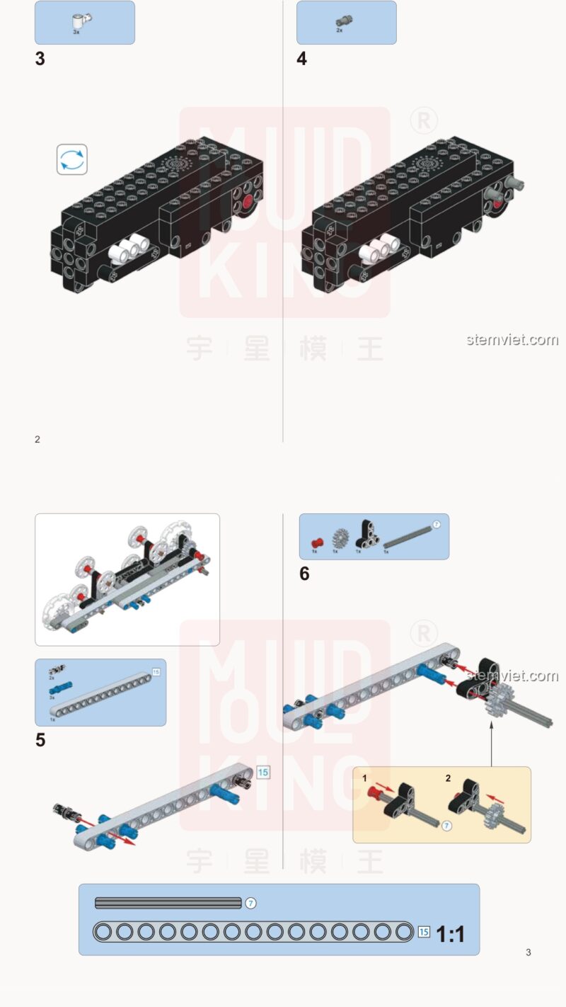 Mô hình Xe Đua Bánh Xích Mould King 13023 sách Xe đua địa hình Technic 13023
