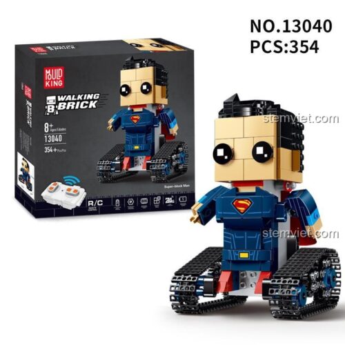 Mô hình Robot Siêu Nhân Block-head điều khiển từ xa Mould King 13040 sau khi lắp ráp hoàn chỉnh.